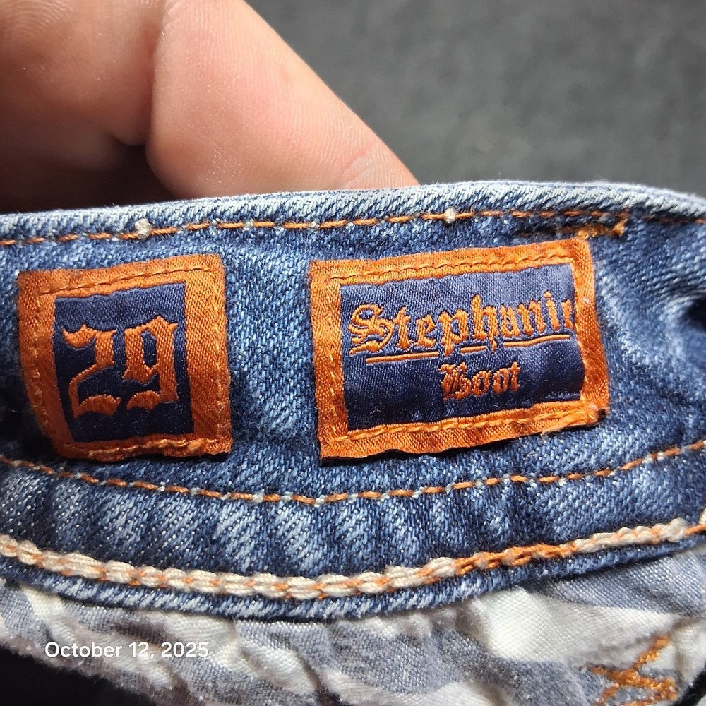 Rock Revival Jeans Womens Size 29 Stephanie Boot Embroidered Flap Pocket - Picture 7 of 13